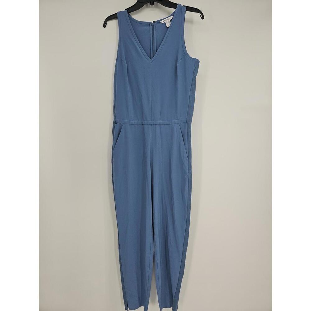 Athleta Brooklyn Jumpsuit Blue 6P Sleeveless Summer Stretch